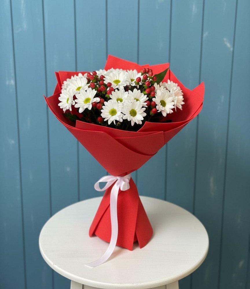 Букет цветов из: Хризантемы в Елово