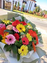 Букет цветов из:  Герберы #REPLACE_PRED# Елово