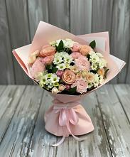 Букет цветов из:  Гвоздики, Розы и Хризантемы в Елово