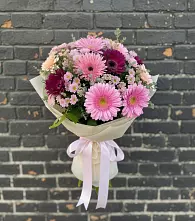 Букет цветов из:  Герберы и Хризантемы в Елово