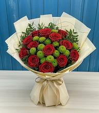 Букет цветов из:  Розы и Хризантемы в Елово