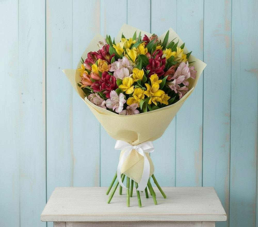 Букет цветов из: Альстромерии в Елово