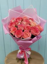 Букет 15 Розовых роз Равель в Елово