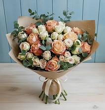 Букет цветов из:  Альстромерии и Розы в Елово