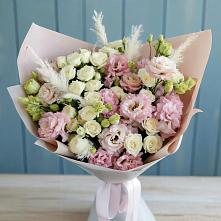 Букет цветов из:  Альстромерии и Розы в Елово